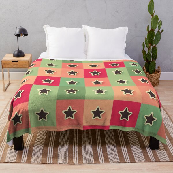 Item preview, Black  stars patchwork in green designed and sold by uunaa.