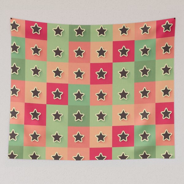 Item preview, Black  stars patchwork in green designed and sold by uunaa.