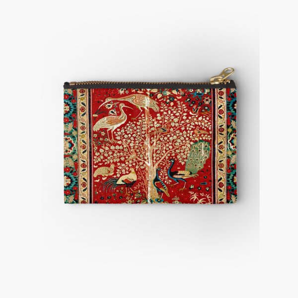 Item preview, Antique Safavid Persian Carpet with Bird Couples designed and sold by Vicky Brago-Mitchell®.