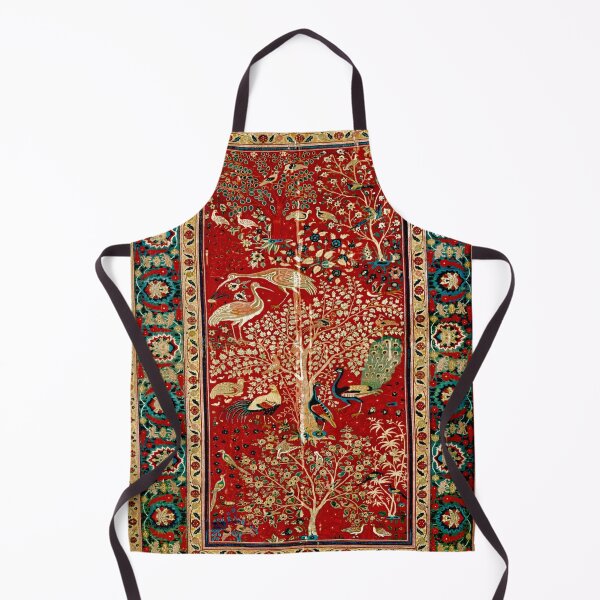 Item preview, Antique Safavid Persian Carpet with Bird Couples designed and sold by Vicky Brago-Mitchell®.