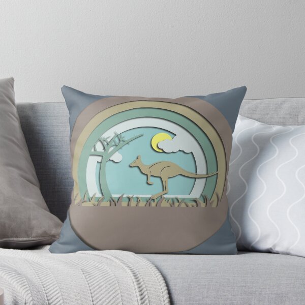 Item preview, Leaping Kangaroo - Vector Art Paper-cut Moon - Australian Print designed and sold by Keltoi-art.