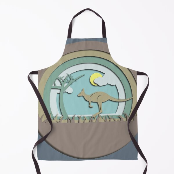 Item preview, Leaping Kangaroo - Vector Art Paper-cut Moon - Australian Print designed and sold by Keltoi-art.