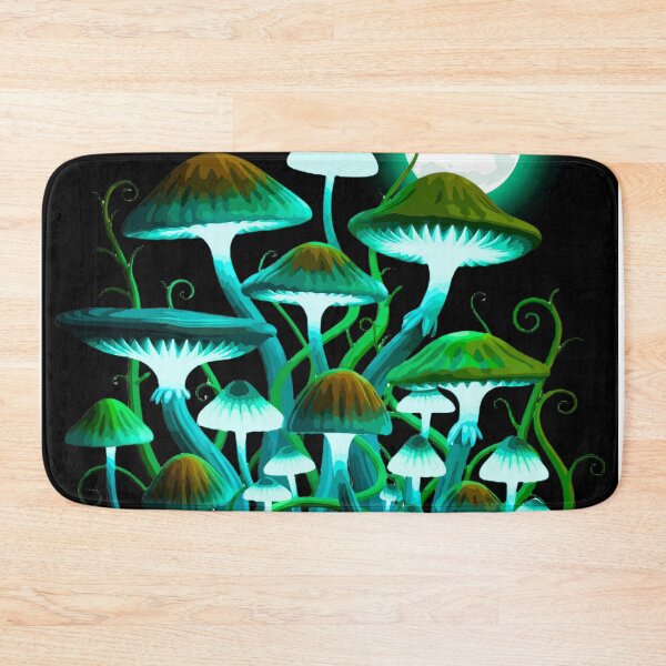 Item preview, Moon and Glowing Mushrooms Vintage  designed and sold by julyperson.