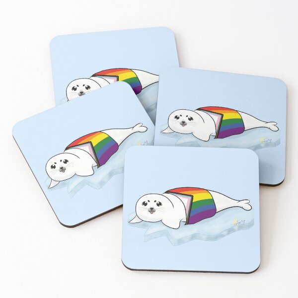 Item preview, Progress Pride Harp Seal Pup designed and sold by SaphylArt.