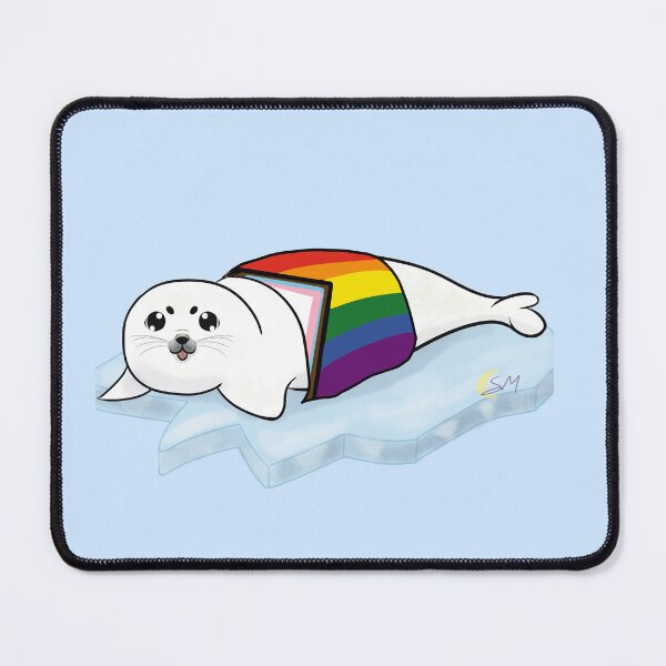 Item preview, Progress Pride Harp Seal Pup designed and sold by SaphylArt.