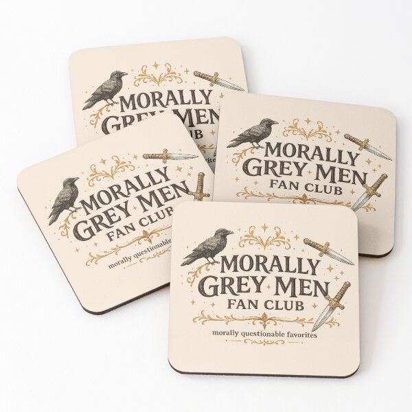 Item preview, Morally Grey Men Fan Club – Fantasy Reader Gothic Aesthetic Design designed and sold by Moonwoven Studio.