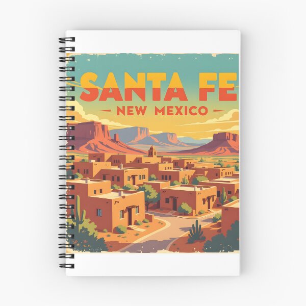 Item preview, Santa Fe, New Mexico, USA: Vintage-Style Painterly Travel Poster designed and sold by LSVart.