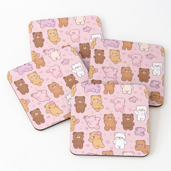 Item preview, Kawaii Pastel Cute Bear Pattern Adorable Bears designed and sold by NicolasGlowArt.