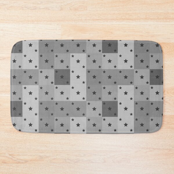 Item preview, Little black stars patchwork in gray designed and sold by uunaa.