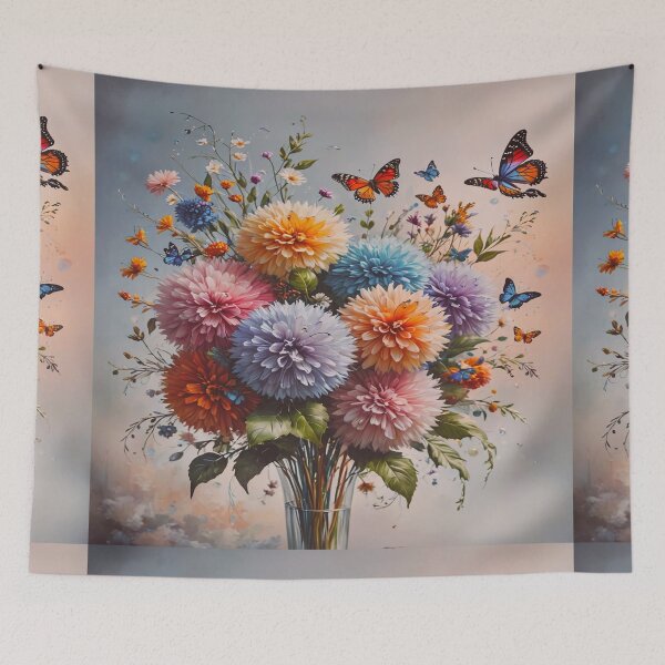 Item preview, Pastel Floral Bouquet Printable | Colorful Botanical Wall Decor with Butterflies designed and sold by BeautifulVirtues.