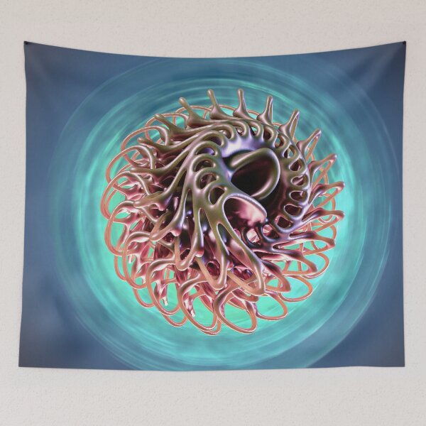 Item preview, 3D Organic Form - Abstract Art Cosmic Energy - Spiral Poster designed and sold by Keltoi-art.