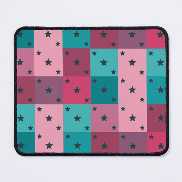 Item preview, Little black stars patchwork in pink designed and sold by uunaa.