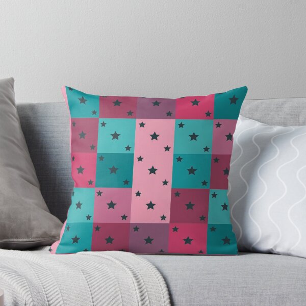 Item preview, Little black stars patchwork in pink designed and sold by uunaa.