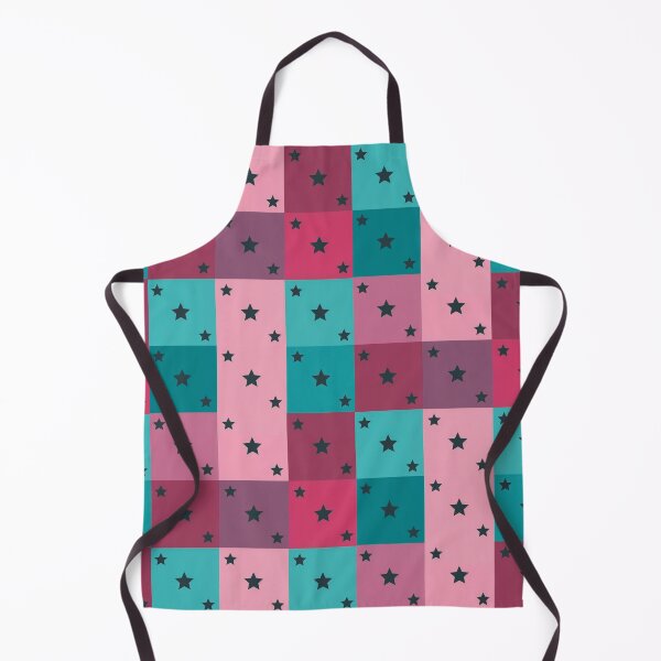 Item preview, Little black stars patchwork in pink designed and sold by uunaa.