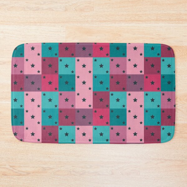Item preview, Little black stars patchwork in pink designed and sold by uunaa.
