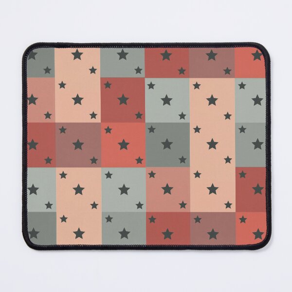 Item preview, Little black stars patchwork in brown designed and sold by uunaa.
