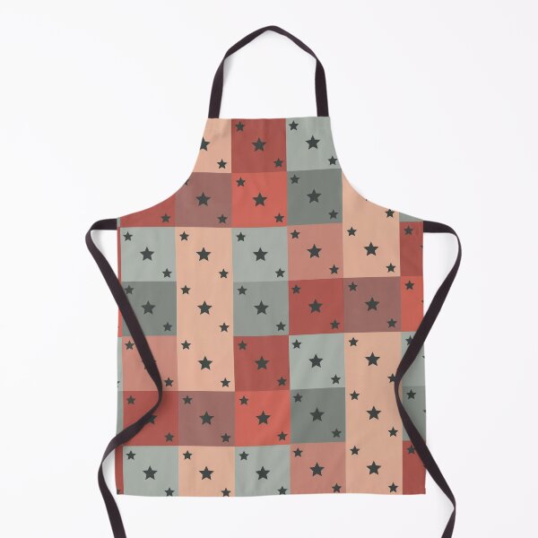 Item preview, Little black stars patchwork in brown designed and sold by uunaa.