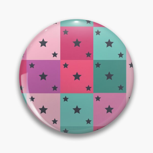 Item preview, Little black stars patchwork in turquoise designed and sold by uunaa.