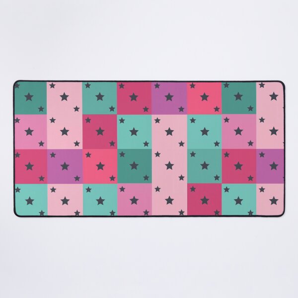 Item preview, Little black stars patchwork in turquoise designed and sold by uunaa.