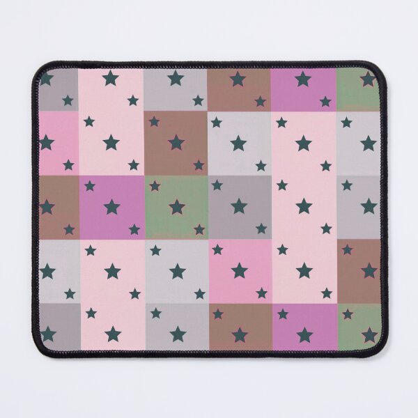 Item preview, Little black stars patchwork in pink designed and sold by uunaa.