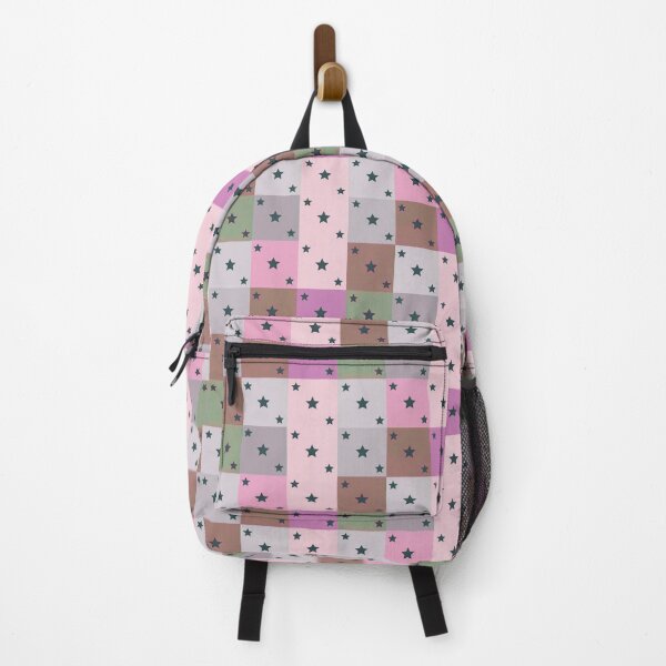 Item preview, Little black stars patchwork in pink designed and sold by uunaa.