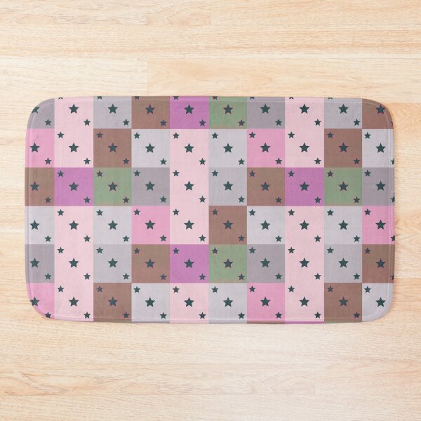 Item preview, Little black stars patchwork in pink designed and sold by uunaa.