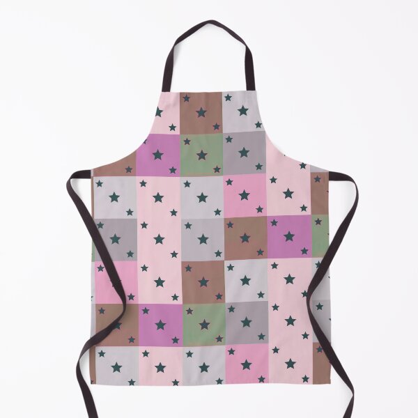 Item preview, Little black stars patchwork in pink designed and sold by uunaa.