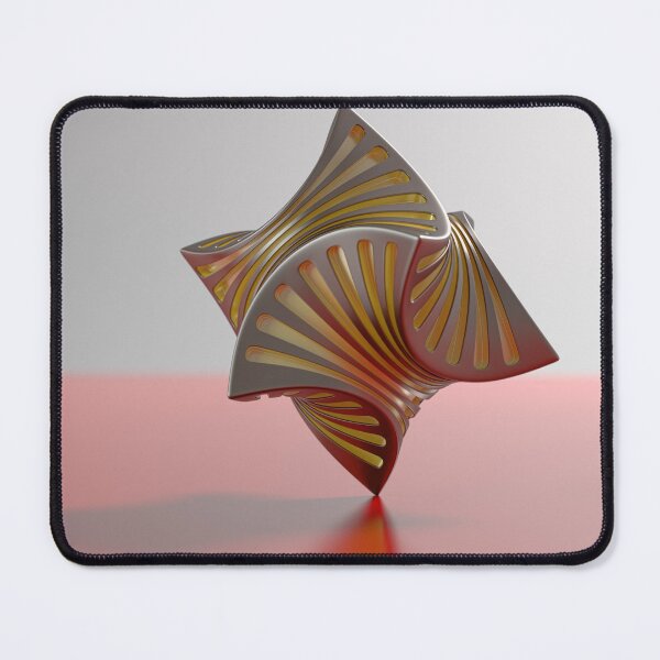 Item preview, 3D Stellar Sculpture - Futuristic Design, Golden Glow - Metal Poster designed and sold by Keltoi-art.