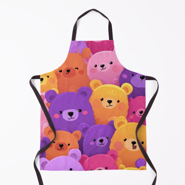 Item preview, Cute Colorful Teddy Bear Pattern Kawaii Bears designed and sold by NicolasGlowArt.