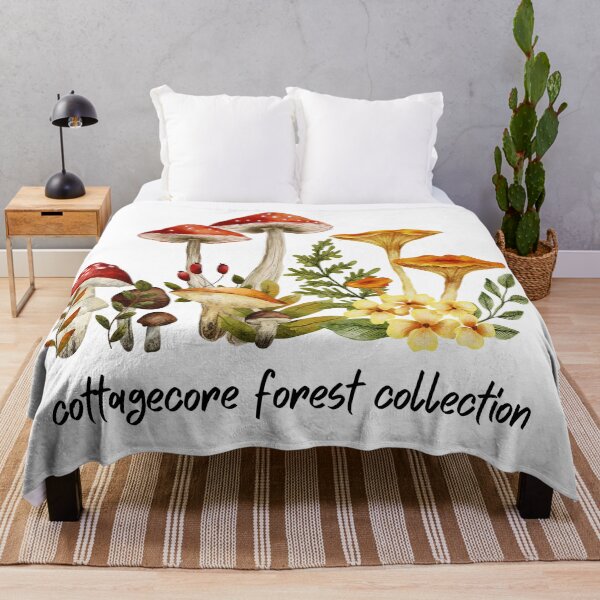 Item preview, Cottagecore Vintage Mushrooms Botanical Watercolor designed and sold by julyperson.