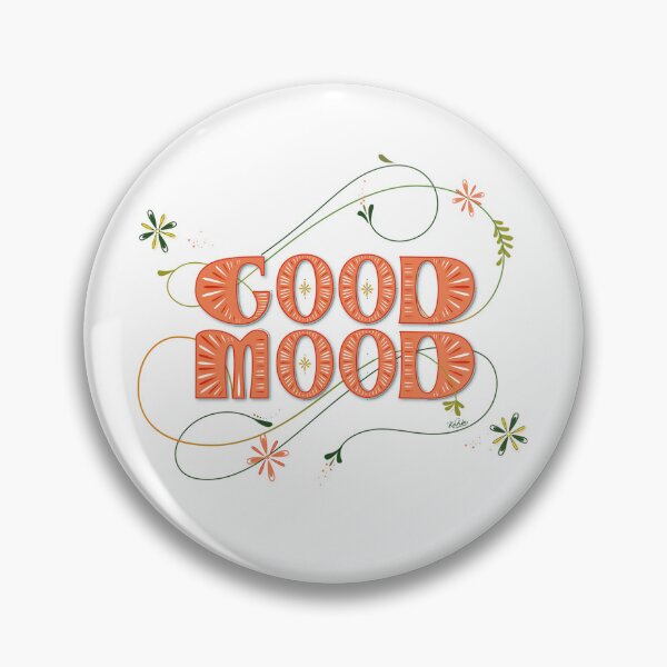 Item preview, Good Mood – Floral Retro Lettering Art Print designed and sold by ByKahlie.