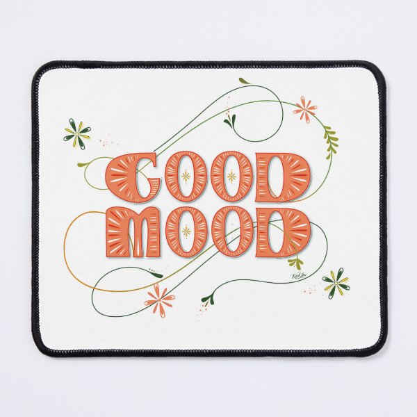 Item preview, Good Mood – Floral Retro Lettering Art Print designed and sold by ByKahlie.