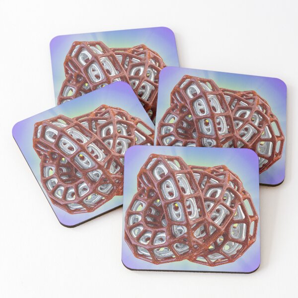 Item preview, 3D Organic Structure - Red Light Digital Sculpture - Tech Poster designed and sold by Keltoi-art.