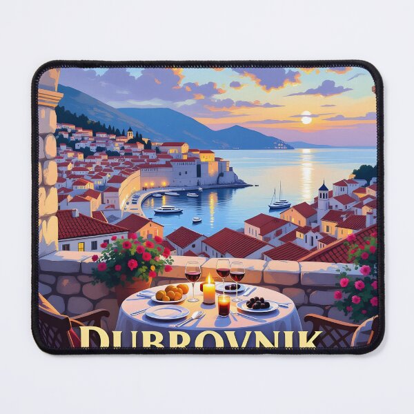 Item preview, Dubrovnik, Croatia: Vintage-Style Painterly Travel Poster designed and sold by LSVart.