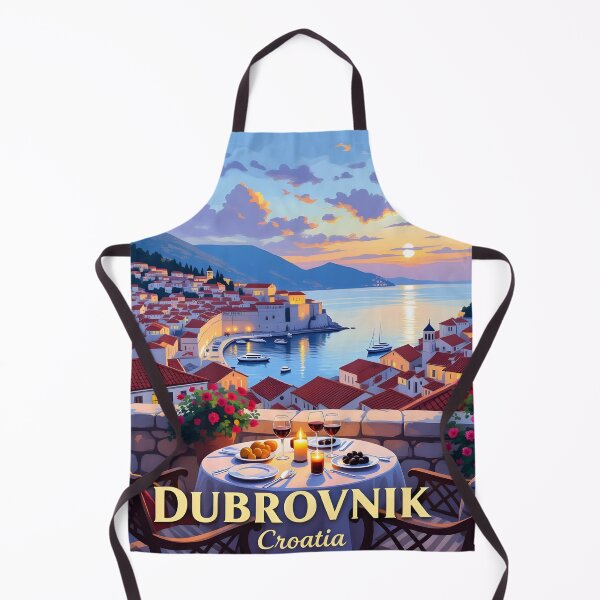 Item preview, Dubrovnik, Croatia: Vintage-Style Painterly Travel Poster designed and sold by LSVart.