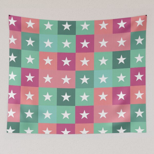 Item preview, Stars patchwork in green designed and sold by uunaa.