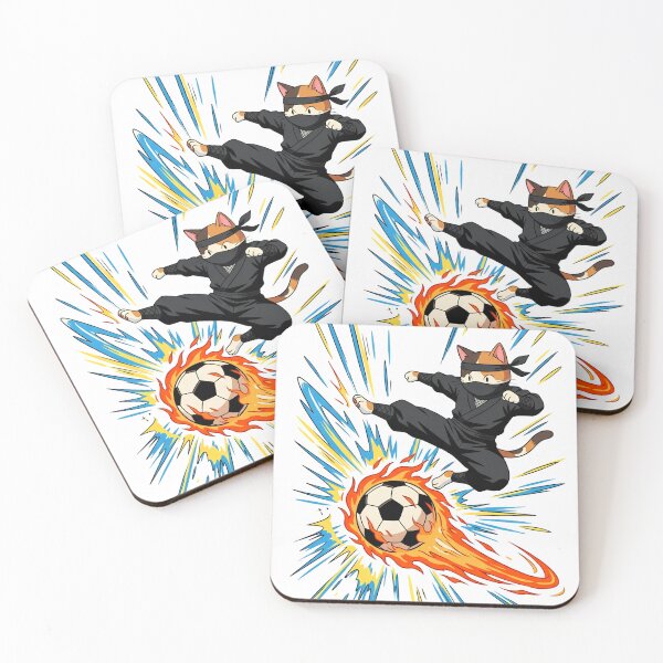 Item preview, Retro Kawaii Ninja Cat Soccer Fan - Anime Aesthetic designed and sold by M.Store.