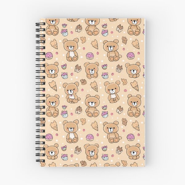 Item preview, Kawaii Bear Desserts Pattern Cute Teddy Sweet Treats designed and sold by NicolasGlowArt.