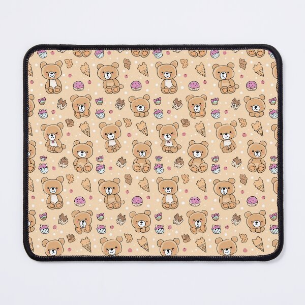 Item preview, Kawaii Bear Desserts Pattern Cute Teddy Sweet Treats designed and sold by NicolasGlowArt.