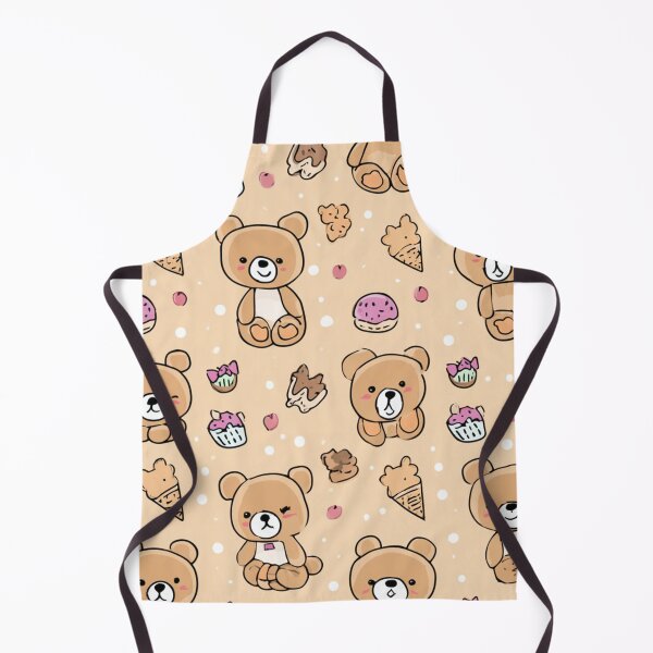 Item preview, Kawaii Bear Desserts Pattern Cute Teddy Sweet Treats designed and sold by NicolasGlowArt.