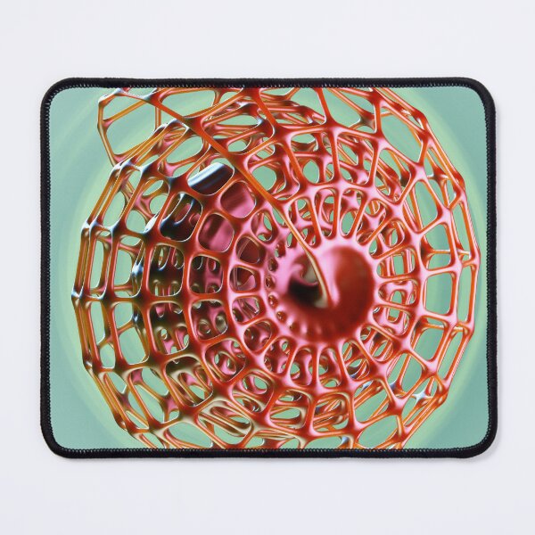Item preview, 3D Spiral Shell - Iridescent Copper Abstract Art - Organic Poster designed and sold by Keltoi-art.