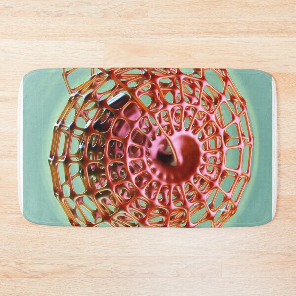 Item preview, 3D Spiral Shell - Iridescent Copper Abstract Art - Organic Poster designed and sold by Keltoi-art.