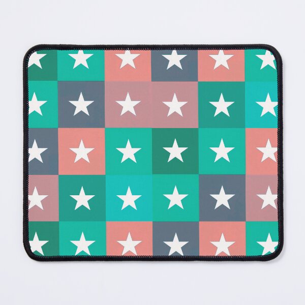 Item preview, Stars patchwork in turquoise designed and sold by uunaa.