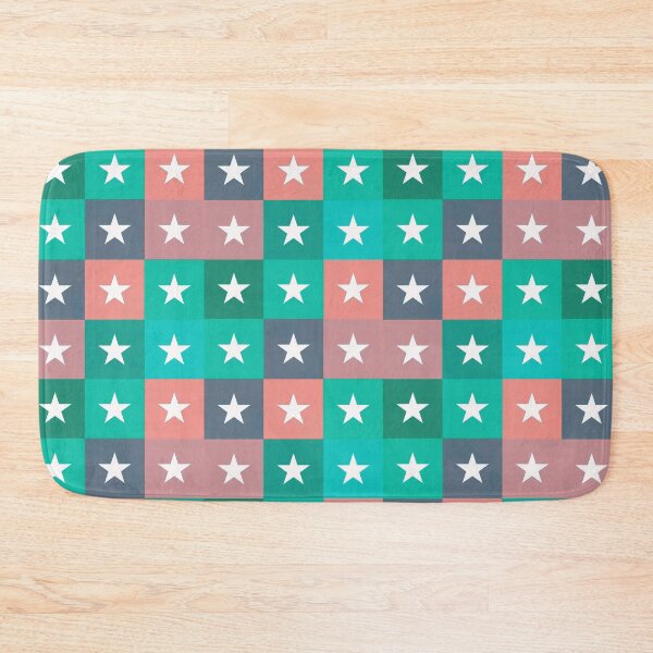 Item preview, Stars patchwork in turquoise designed and sold by uunaa.