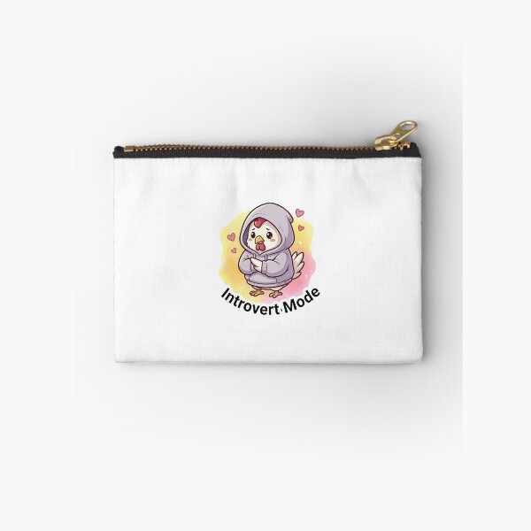 Item preview, Introvert Mode Cute Chicken Hoodie Sticker | Shy Hearts Quiet Quote designed and sold by MagicDesignCre.