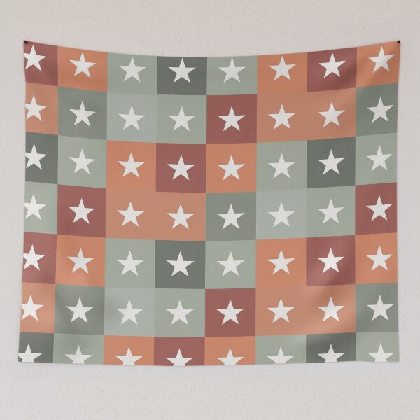 Item preview, Stars patchwork in brown designed and sold by uunaa.