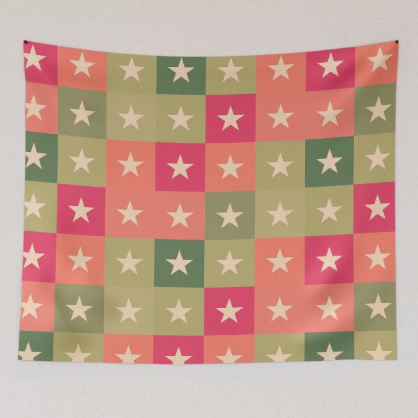 Item preview,  Stars patchwork in green designed and sold by uunaa.
