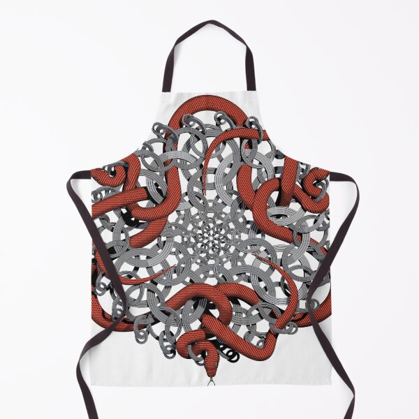 Item preview, 3D Knotted Snakes - Escher Art Complex Geometry - Mandala Poster designed and sold by Keltoi-art.