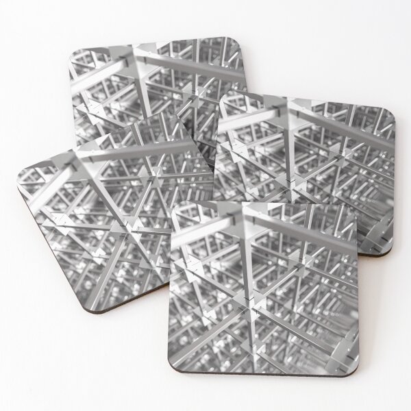 Item preview, Infinite Geometry - 3D Art Escher Impossible Staircase - Black & White Print designed and sold by Keltoi-art.