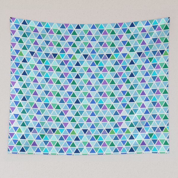 Item preview, Seamless Blue Geometric Triangle Pattern – Modern Abstract Mosaic Design designed and sold by Caterina@.